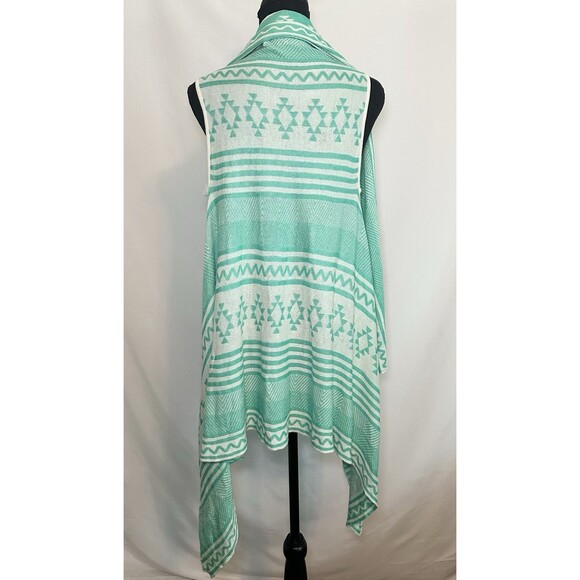 Takara Aztec Native Southwest Green White Sleeveless Sweater‎ Vest Women's SMALL - Picture 5 of 11